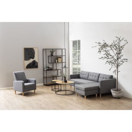 Журнальний столик SARON, дуб/чорний