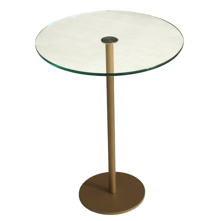 Журнальний столик SOCIAL 50x40 см золотий/прозорий