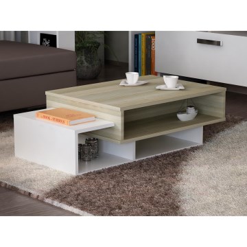 Журнальний столик TAB 32x105 см бежевий/білий