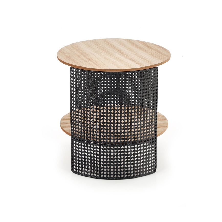 Журнальний столик TRAFICA 41×41 см черный/бежевый