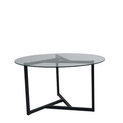 Журнальний столик TRIO 42x75 см прозорий/чорний