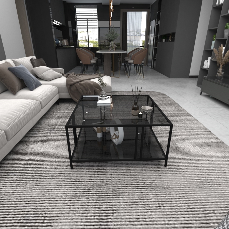 Журнальний столик URANUS 40x80 см чорний