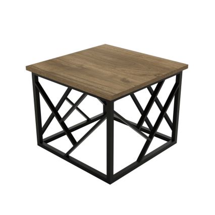 Журнальний столик WODA 42x53 см коричневий/чорний