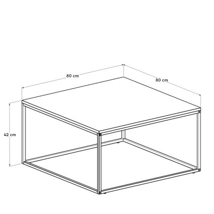Журнальный столик 42x80 см черный