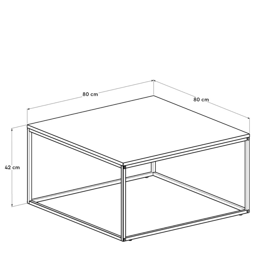 Журнальный столик 42x80 см черный