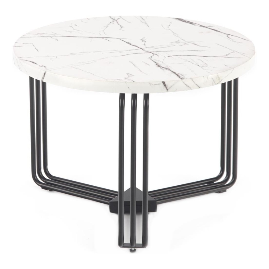 Журнальный столик ANTICA 41x55 см черный/мраморный декор