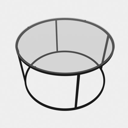 Журнальный столик BERLIN 60x45 см черный/прозрачный