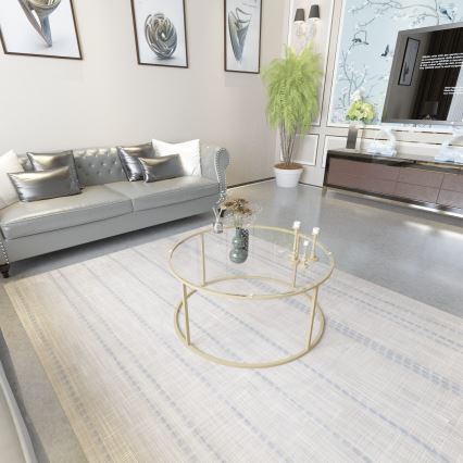 Журнальный столик BERLIN 80x45 см золотистый/прозрачный