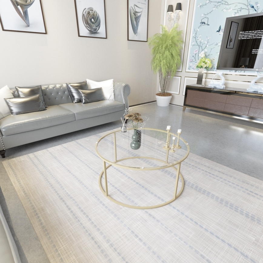 Журнальный столик BERLIN 80x45 см золотистый/прозрачный