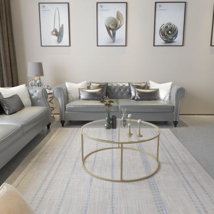 Журнальный столик BERLIN 80x45 см золотистый/прозрачный