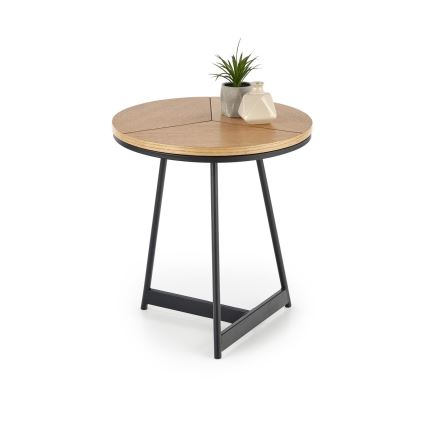 Журнальный столик CARIDA 49x45 см черный/дуб