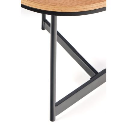 Журнальный столик CARIDA 49x45 см черный/дуб