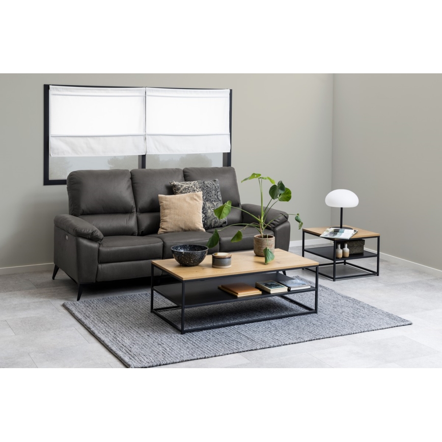 Журнальный столик CORA, дуб/чёрный