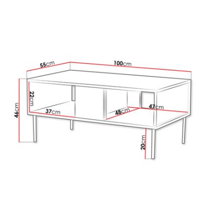 Журнальный столик DECO 46x100 см орех вармия