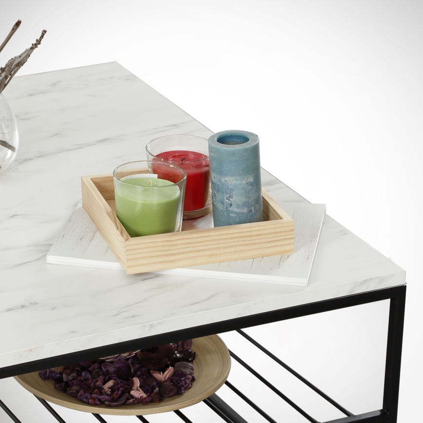 Журнальный столик ETNA 43x95 см серый/черный