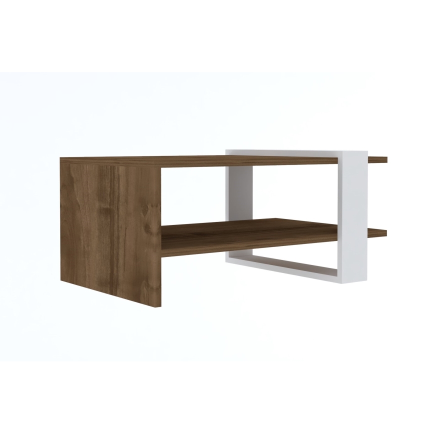 Журнальный столик GAYE 35x80 см коричневый/белый