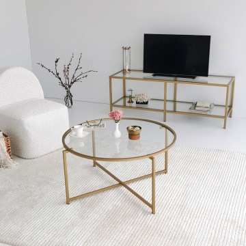 Журнальный столик GOLD SUN 40x83 см золотой