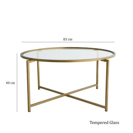 Журнальный столик GOLD SUN 40x83 см золотой
