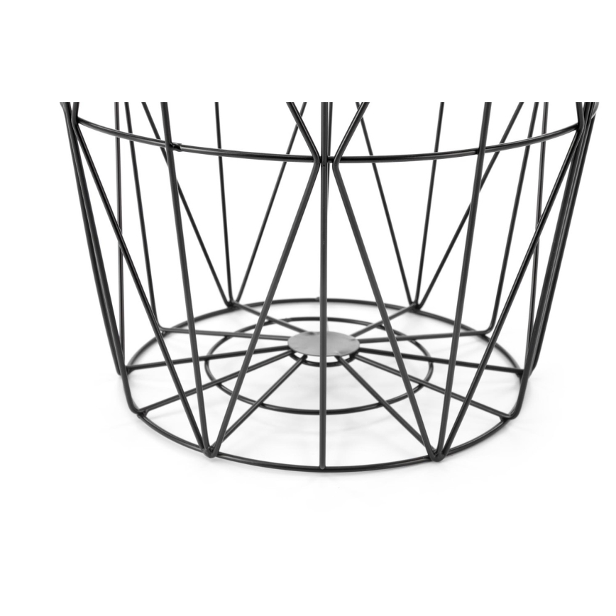 Журнальный столик HARISSA 41x42 см черный/белый мраморный декор