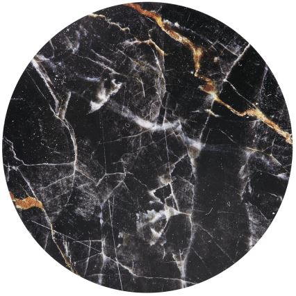 Журнальный столик HARISSA 41x42 см черный/черный мраморный декор