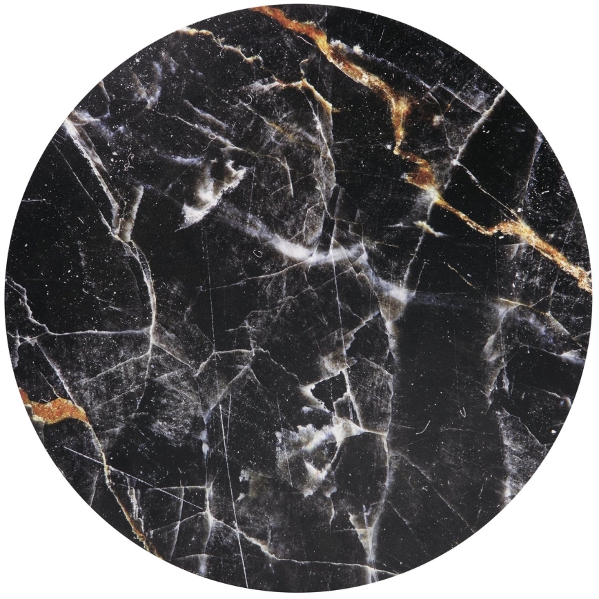 Журнальный столик HARISSA 41x42 см черный/черный мраморный декор