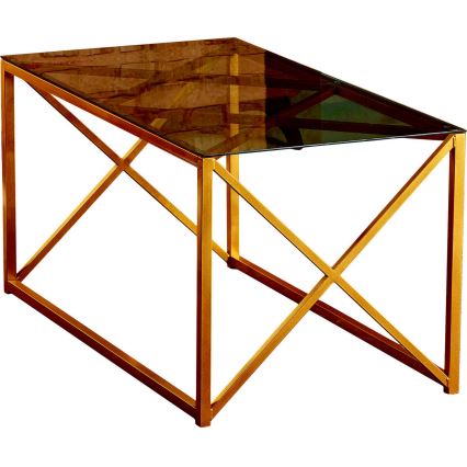 Журнальный столик ILIOMAR 46,6x94 см золотистый/черный