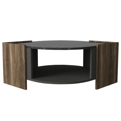 Журнальный столик MARBEL 40x75 см коричневый/черный