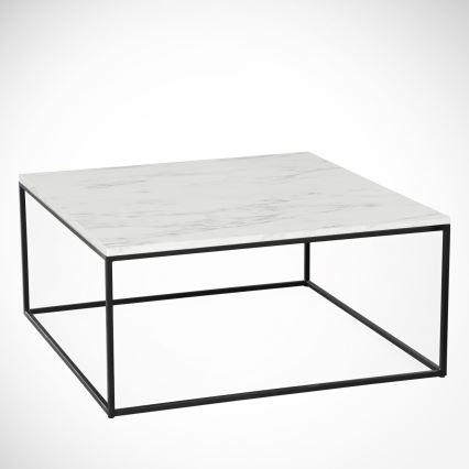 Журнальный столик MARMO 43x75 см черный/белый