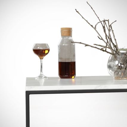 Журнальный столик MARMO 43x75 см черный/белый