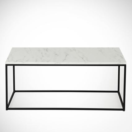 Журнальный столик MARMO 43x95 см черный/белый
