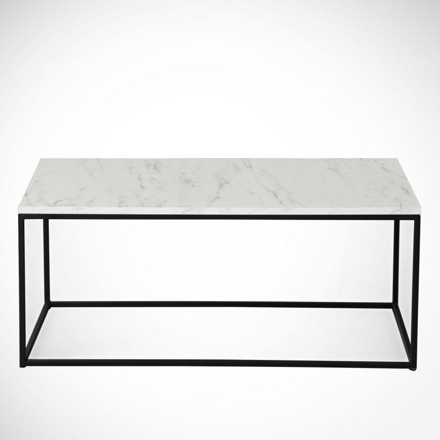 Журнальный столик MARMO 43x95 см черный/белый