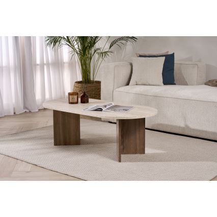 Журнальный столик NEL 119x60 см бежевый/орех
