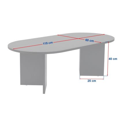 Журнальный столик NEL 119x60 см бежевый/орех