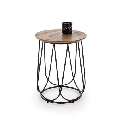 Журнальный столик NUBIRA 51x40 см черный/грецкий орех