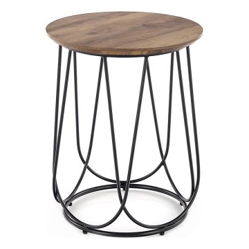 Журнальный столик NUBIRA 51x40 см черный/грецкий орех