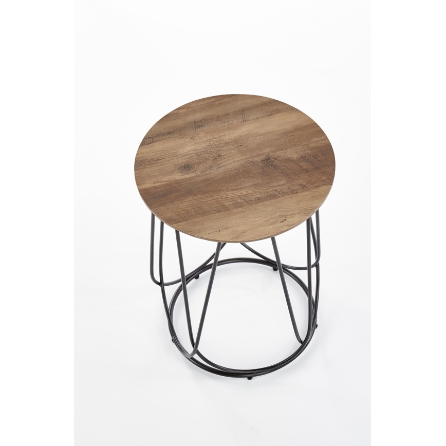 Журнальный столик NUBIRA 51x40 см черный/грецкий орех