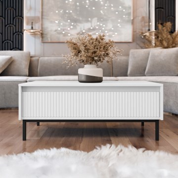 Журнальный столик OZMI, 40x100 см, белый