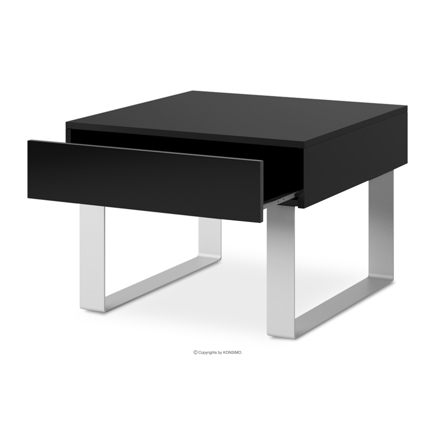 Журнальный столик PAVO 45x63,5 см блестящий черный