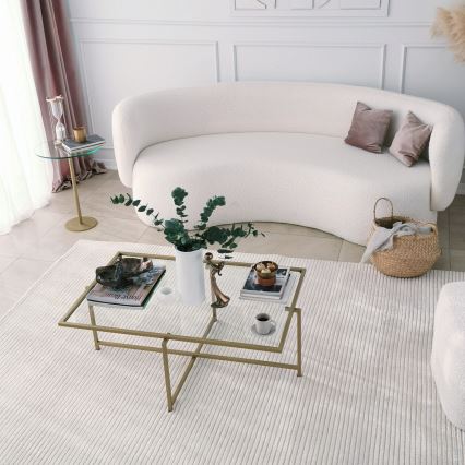 Журнальный столик SUN 35x94 см золотистый/прозрачный