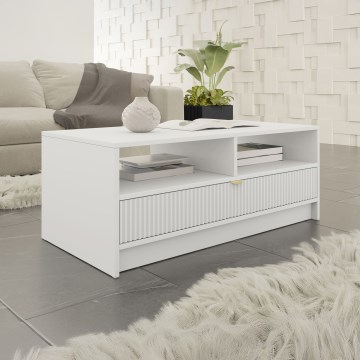 Журнальный столик TIRENO 100x40 см белый