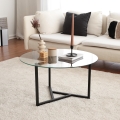 Журнальный столик TRIO 42x75 см прозрачный/черный
