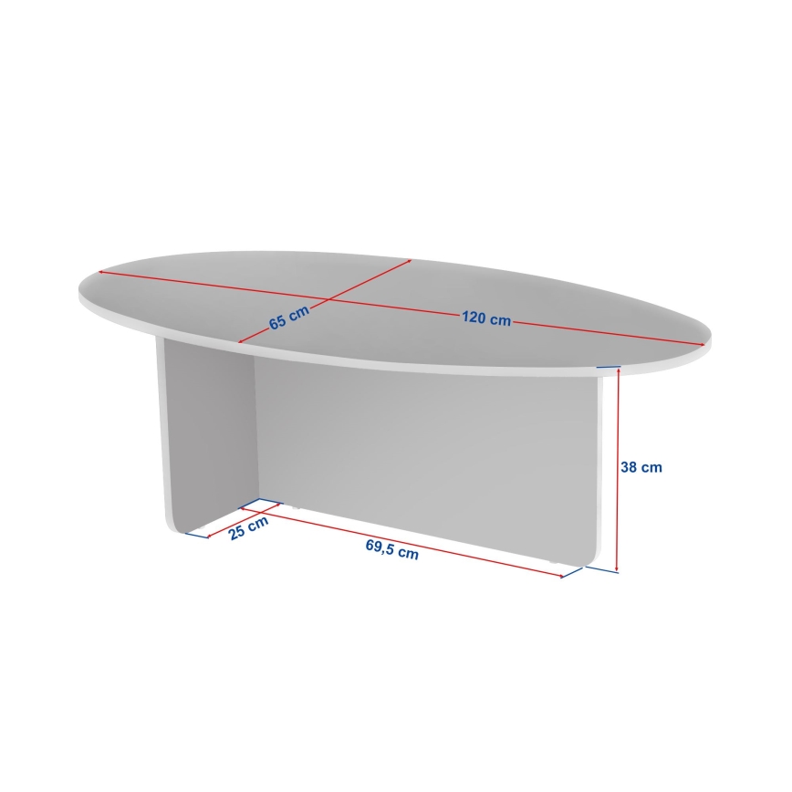Журнальный столик VARUM 120x65 см бежевый