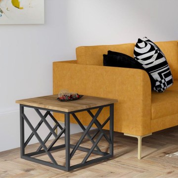 Журнальный столик WODA 42x53 см коричневый/черный