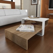 Журнальний столик CHAIN 90x43,6 см коричневий/білий