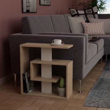 Журнальний столик SALY 57x55 см бежевий/коричневий