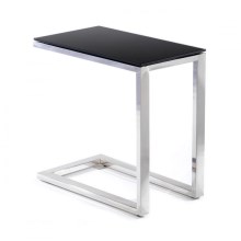 Журнальний столик STIVAR 30x50 см хром/чорний
