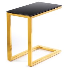 Журнальний столик STIVAR 51x50 см золотий/чорний