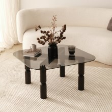 Журнальный столик KEI 40x80 см коричневый/черный