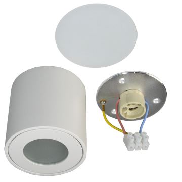 Зовнішній стельовий світильник FARA 1xGU10/50W/230V IP54 біла
