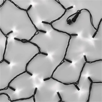 З'єднувана гірлянда 100xLED/10m IP44 холодне біле / чорний